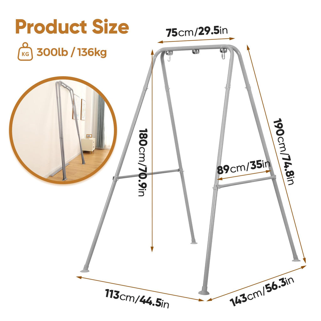 SELFLA Foldable Hammock Chair Stand – Heavy Duty Portable Steel Frame