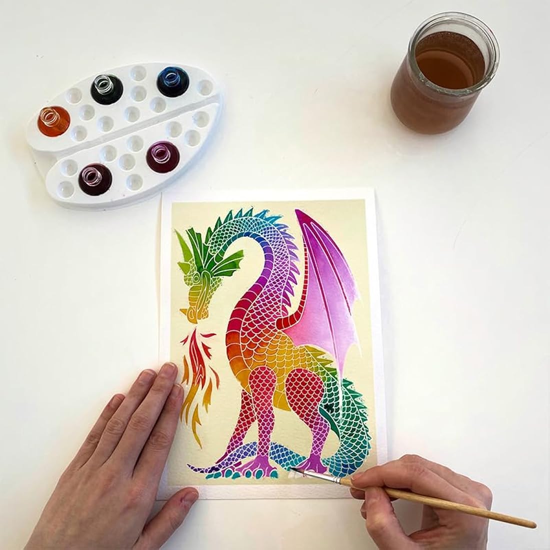 Sentosphère Aquarellum Junior Dragons - Watercolor Painting Art Kit