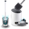 Domi-patrol Silicone Toilet Brush and Holder – Wall Mounted with Tweezers