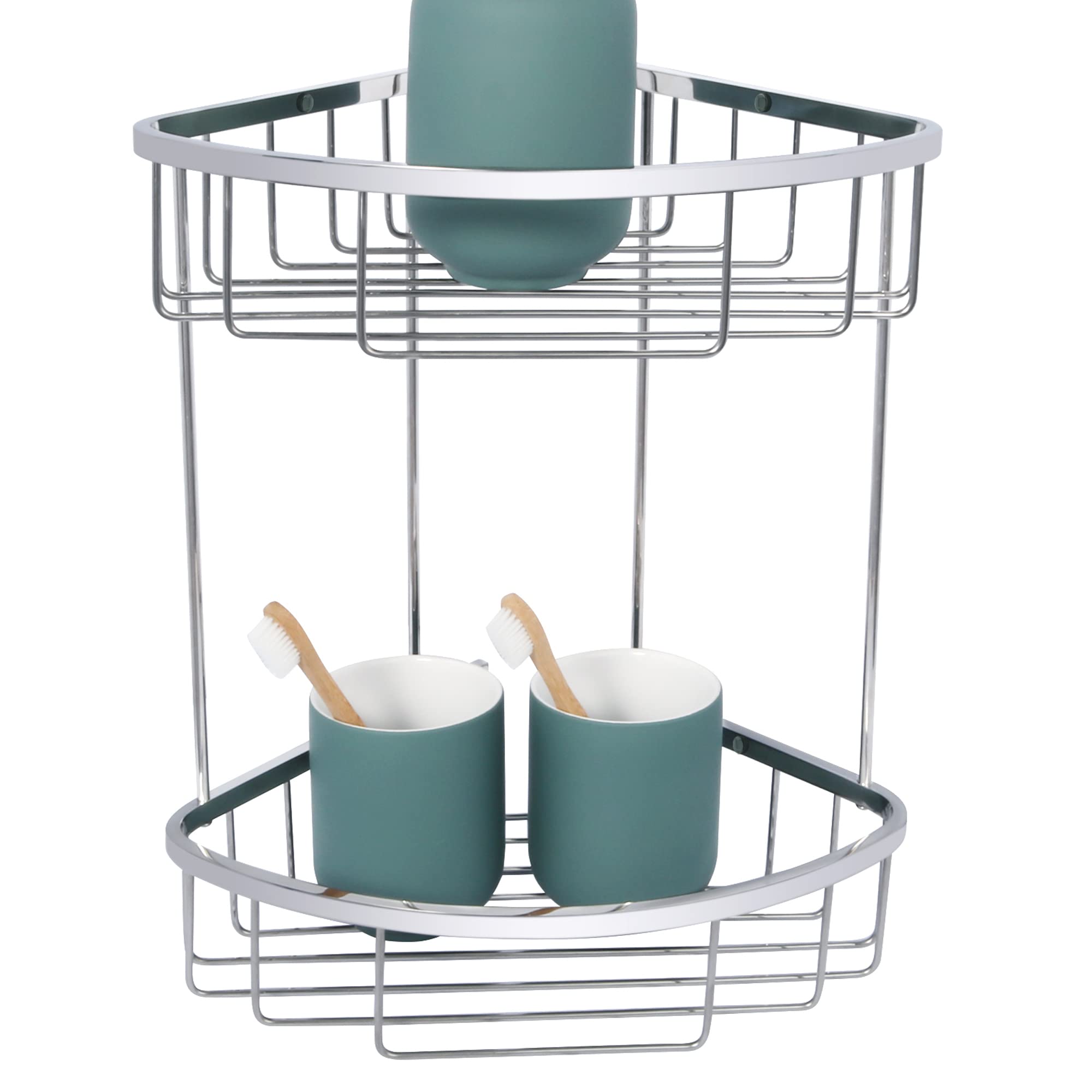 SAYAYO 2-Tier Corner Shower Caddy | SUS304 Stainless Steel Shelf