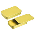 sourcing map 2 Pcs Metal Tin Box Container, 3.1x2x0.6 Inch Slide Top Tin Containers Empty Rectangular Storage Box Portable Mini Tin Case for Candy - image 1