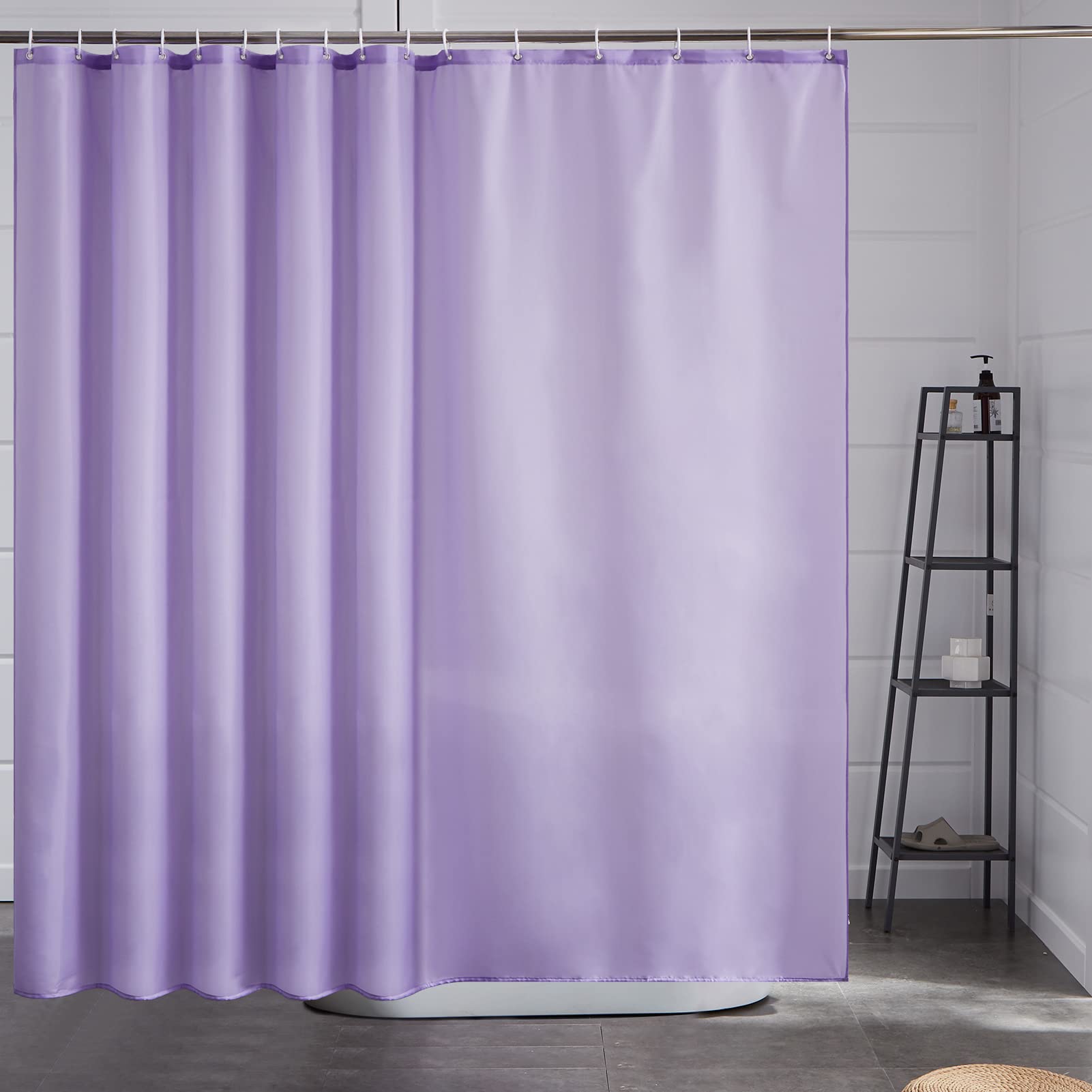 Extra Wide Shower Curtain | Purple Waterproof Polyester