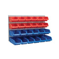 Faithfull 24 Wall Mounted Storage Bins | Metal Panel Parts Organiser