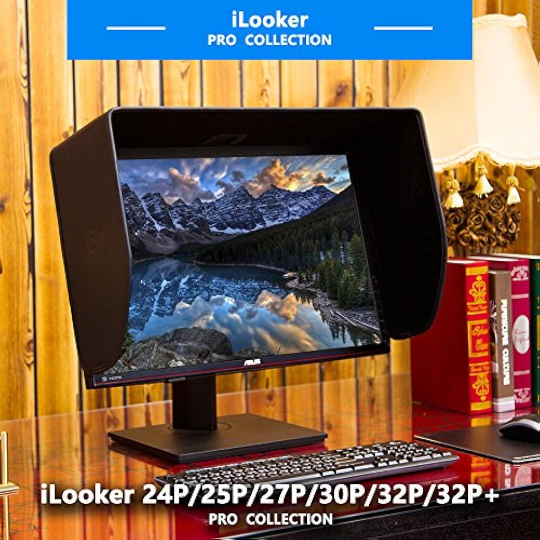 iLooker 25-Inch Monitor Hood – Anti-Glare Sunshade for 565-580mm Frames