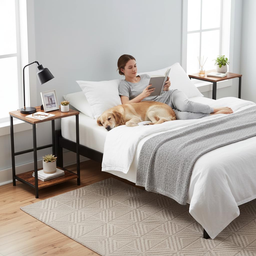 AMHANCIBLE Side Tables Set of 2, Bedside Tables, Coffee Table living room - image 3