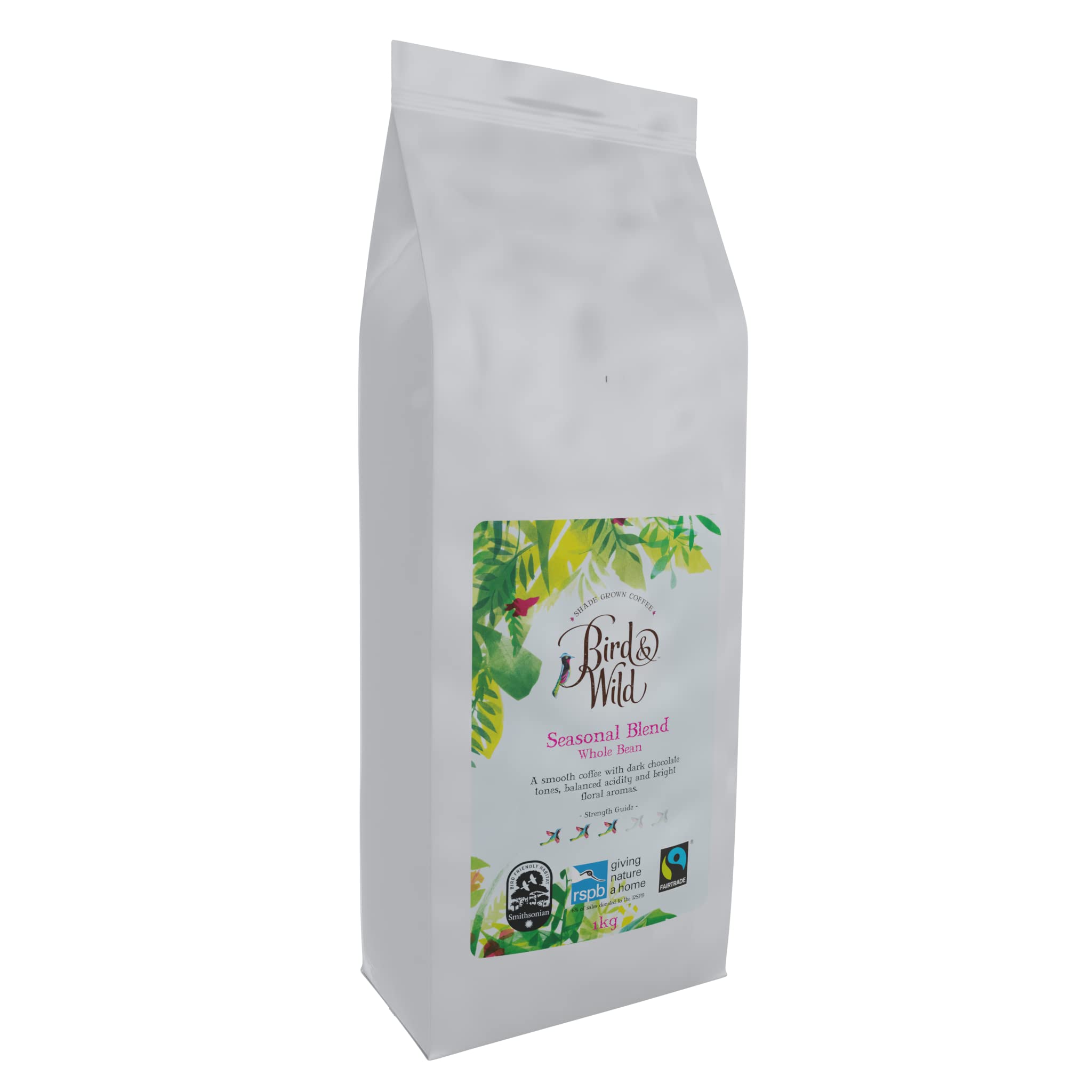 Bird And Wild Organic Coffee Beans – 1kg Medium Roast Arabica