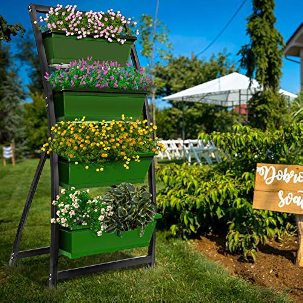 Outland Living 6-Ft Vertical Raised Garden Bed - 4 Food-Safe Planter Boxes