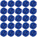 FagusHome 30 Pcs Silk Hydrangea Heads with Stems - Dark Blue Flowers