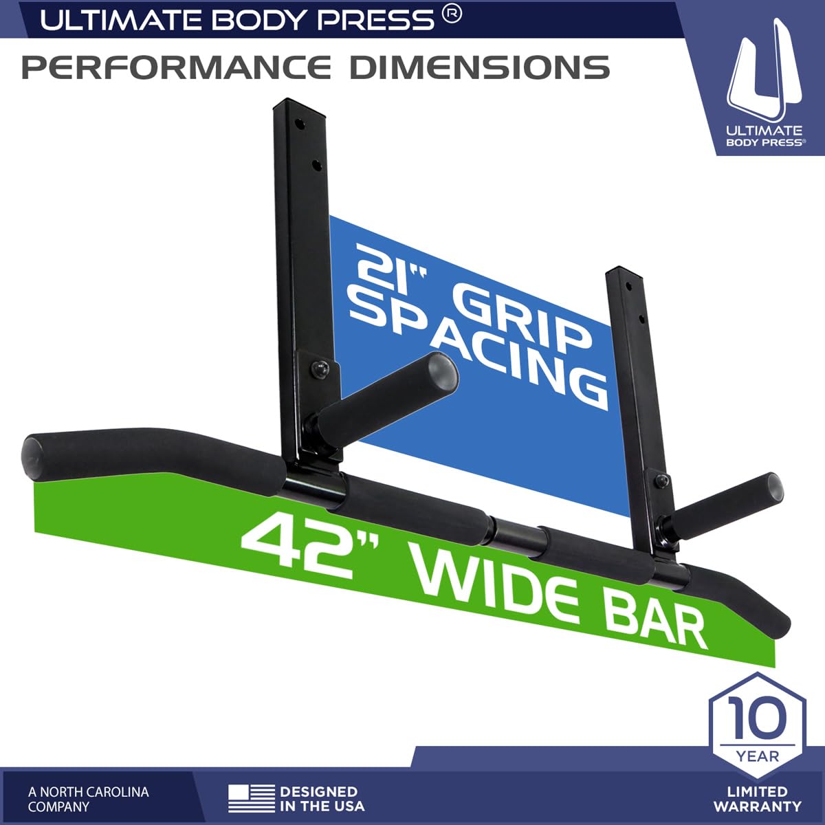 Ultimate Body Press Joist Mount Pull Up Bar – 4 Grip Positions