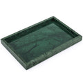 Jolof Store Blackish Green Natural Marble Vanity Tray - 30x20cm Stone