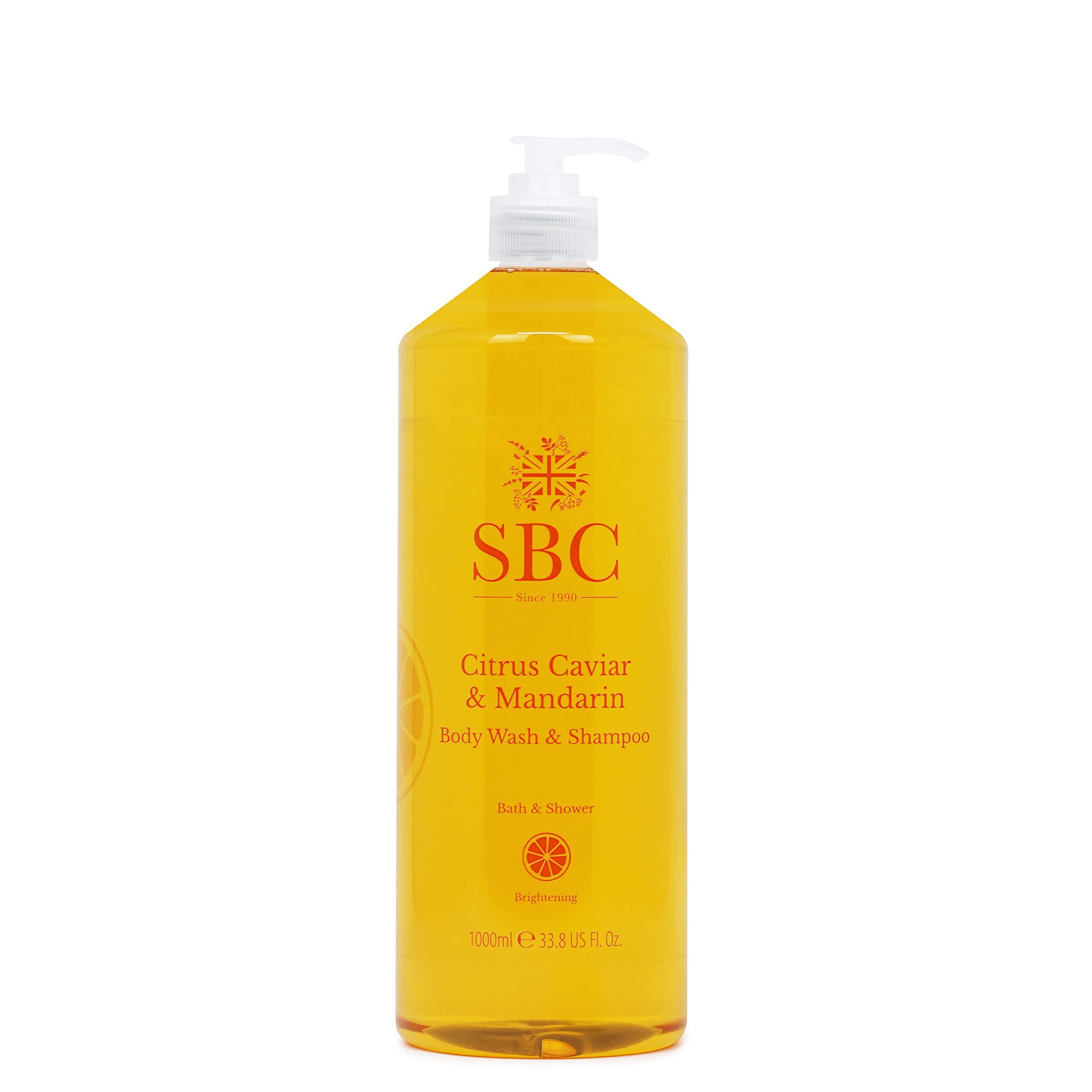 SBC Skincare Citrus Caviar & Mandarin 2-in-1 Body Wash & Shampoo 1000ml