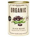 Eat Wholesome Organic Black Beans - 400g Canned Beans (Pack of 12)