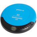 Groov-e Retro Portable CD Player with Anti-Skip & Earphones – Blue