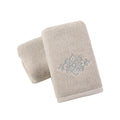 Sense Gnosis Embroidered Cotton Hand Towel Set - Beige (2-Pack)