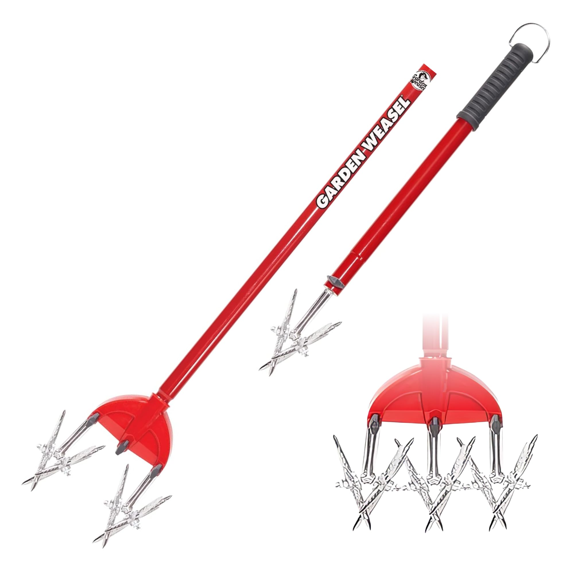 Garden Weasel Rotary Cultivator & Hand Tiller – 2-in-1 Soil Aerator