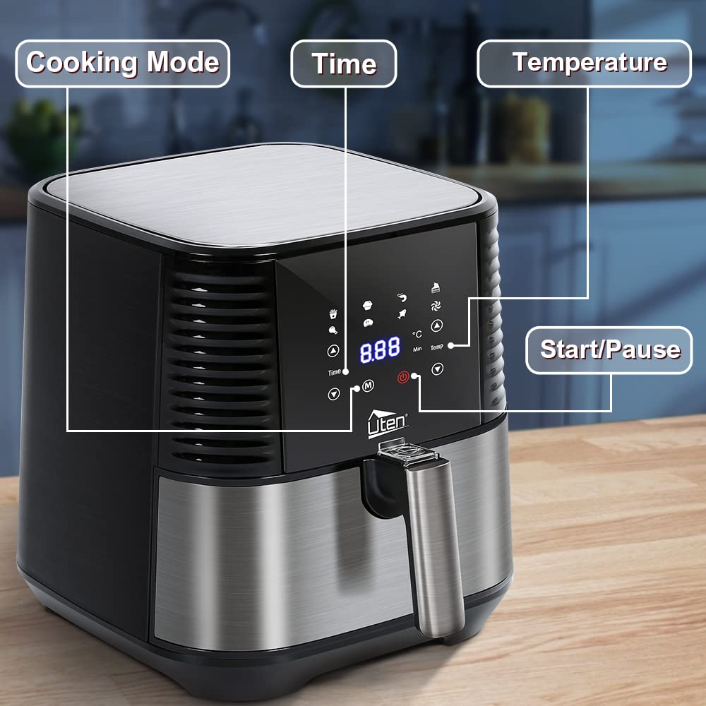 Uten 5.5L Digital Air Fryer – 1700W Oil Free Oven with 7 Cooking Modes