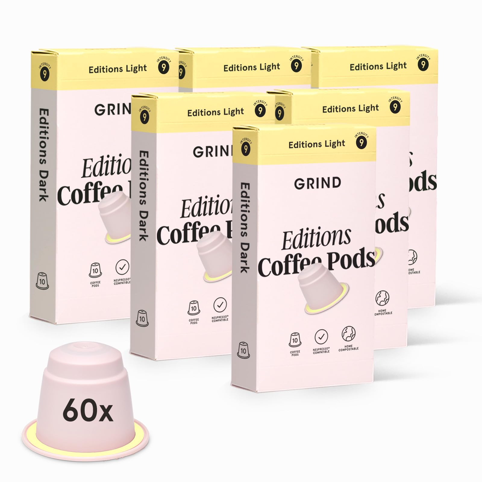 Grind India Edition Dark Roast Coffee Pods - 60 Nespresso Compatible Capsules