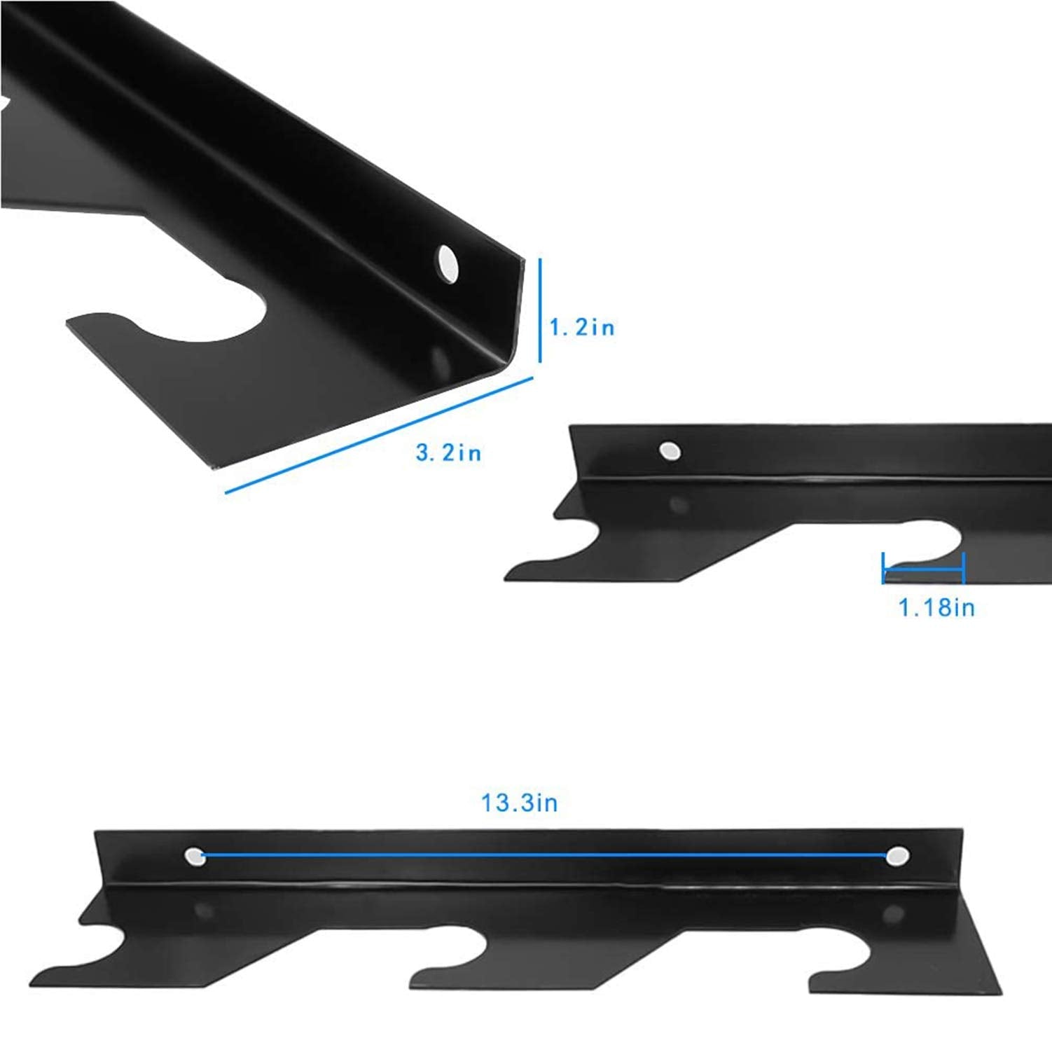 Aoneky Wall Mount Olympic Barbell Rack – 3-Bar Steel Storage Holder