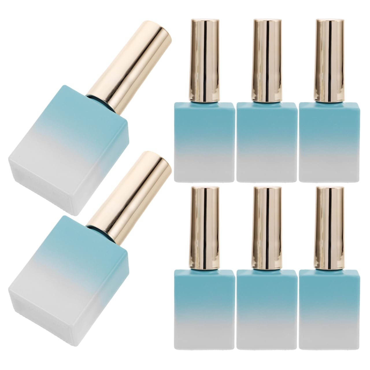 Healeved 11.7ml Refillable Glass Nail Polish Bottles with Brush – 8x3x2cm