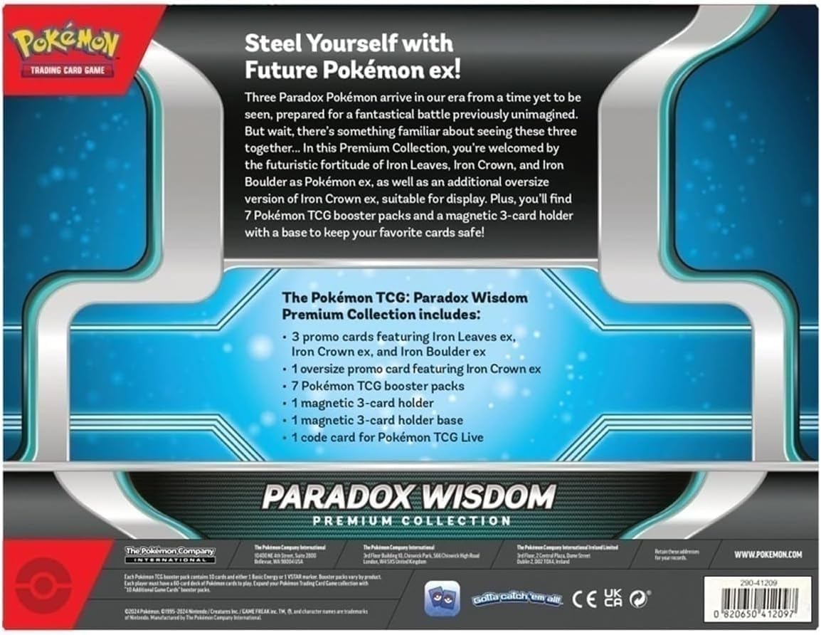 Pokémon TCG: Paradox Wisdom Premium Collection - Iron Crown & Booster Packs