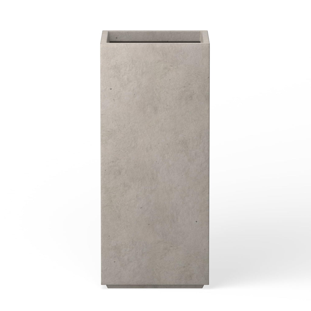 Kante Modern Rectangle Concrete Outdoor Planter - Weathered Grey, 20"