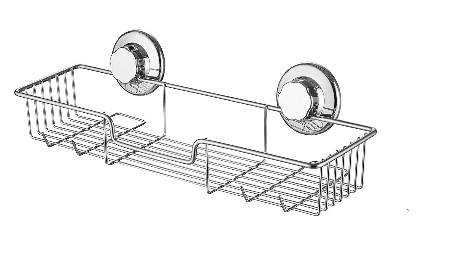 SANNO Suction Cup Shower Caddy – Rustproof Stainless Steel Shelf