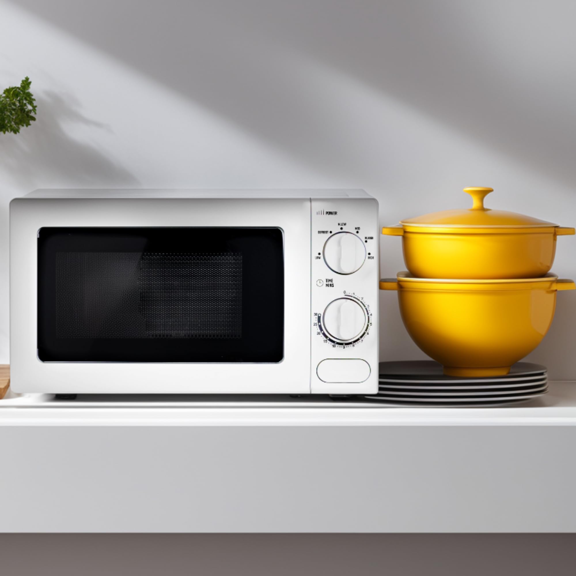 Haden 17L Compact Microwave Oven | 700W Countertop Cooker - White