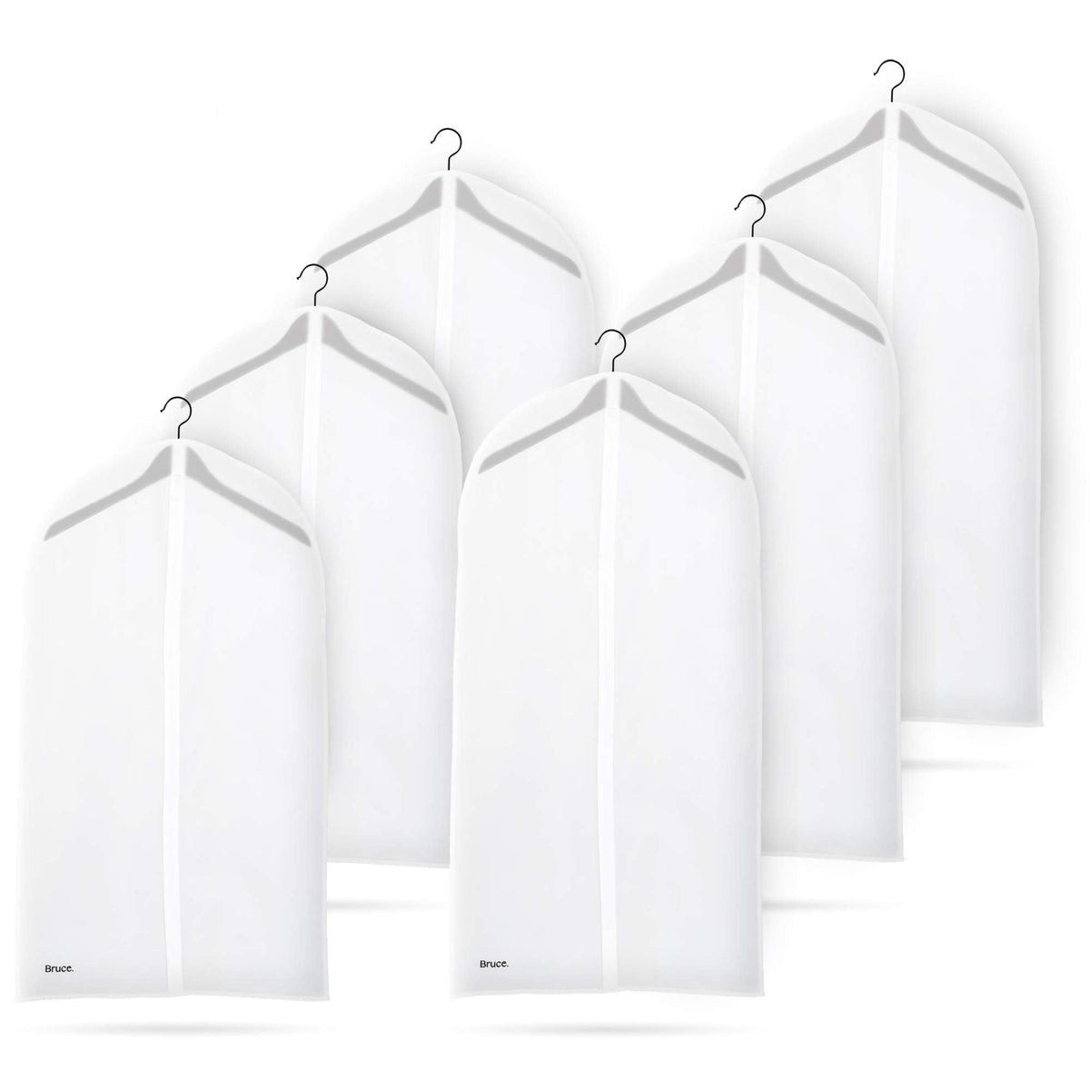 Bruce.® 6x Clear PEVA Garment Bags 100x60 cm – Transparent