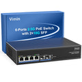6-Port 2.5G PoE Switch | 4x 2.5G PoE+ & 2x 10G SFP+ | 65W Fanless