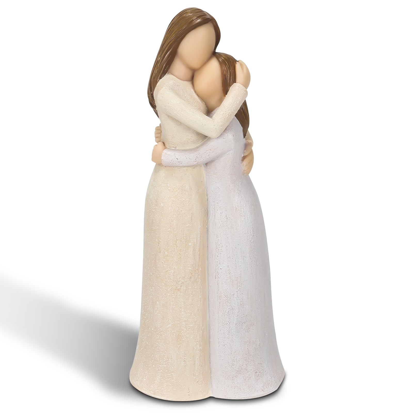 Carracci Mother Daughter Resin Figurine – Hand-Painted Sculpted Home Decor