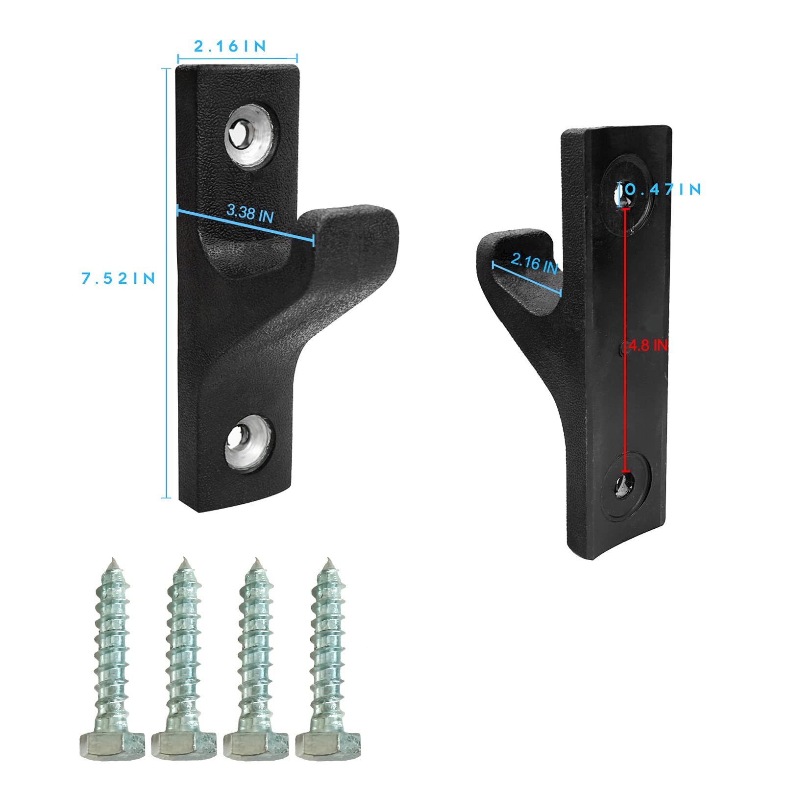 Aoneky Wall Mounted Barbell Rack – Steel Horizontal Storage for Home Gym