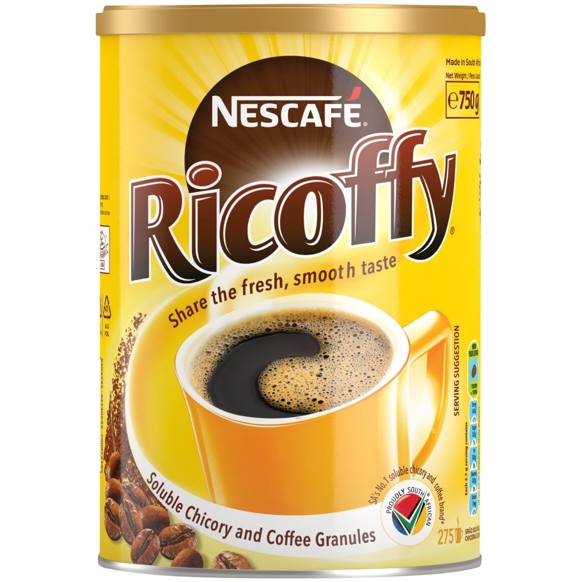 NESCAFÉ RICOFFY – South African Instant Coffee and Chicory Blend, 750g