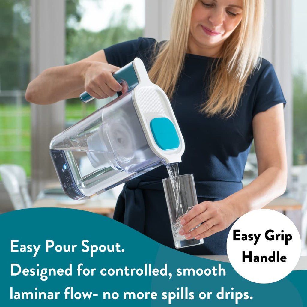 Aqua Optima Perfect Pour Water Filter Jug | 3.6L Blue with 6 Evolve+ Filters