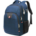 17 Inch Laptop Backpack – Anti-Theft Travel Bag with USB, Blue