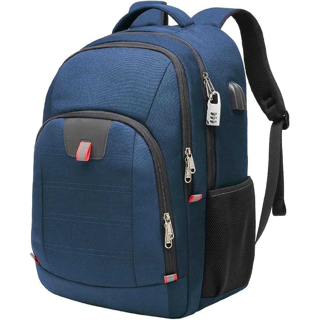 17 Inch Laptop Backpack – Anti-Theft Travel Bag with USB, Blue