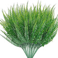 Jolof Store Artificial Boston Fern Plants - 12Pcs Faux Greenery Bushes