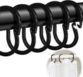 50-Pack Black Plastic C-Shape Shower Curtain Rings