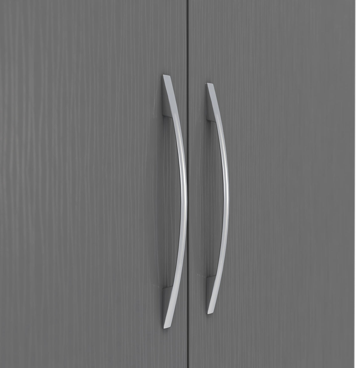Seconique Nevada 2 Door 1 Drawer Wardrobe in 3D Effect Grey