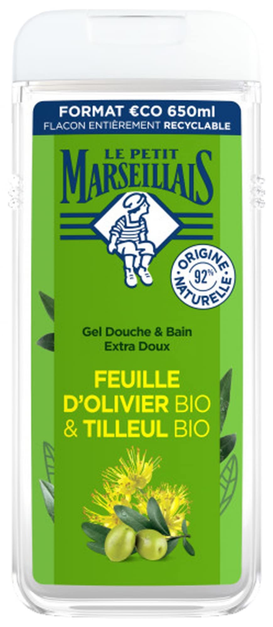 Le Petit Marseillais Organic Olive Leaf & Linden Shower Gel - 650ml