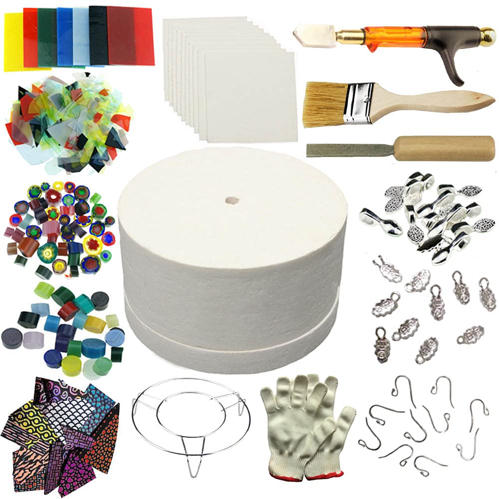 WICAND Large Microwave Kiln Kit – 15-Piece Glass Fusing Jewelry Making Set