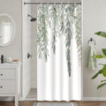 Uiiooazy Eucalyptus Stall Shower Curtain | Waterproof Sage Green Leaves