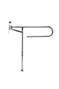 Croydex Stainless Steel Foldaway Hand Rail with Adjustable Leg - White