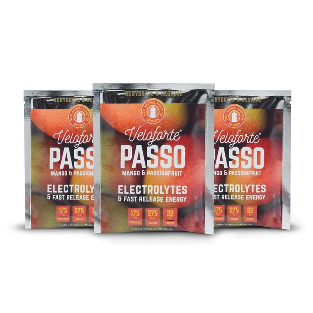 Veloforte Passo Electrolyte Powder – Mango & Passionfruit Hydration