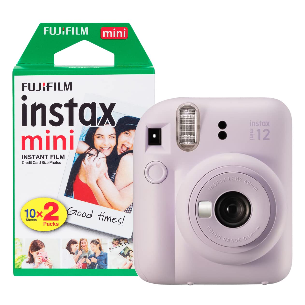 Fujifilm Instax Mini 12 Instant Camera with 20 Film Shots – Lilac Purple