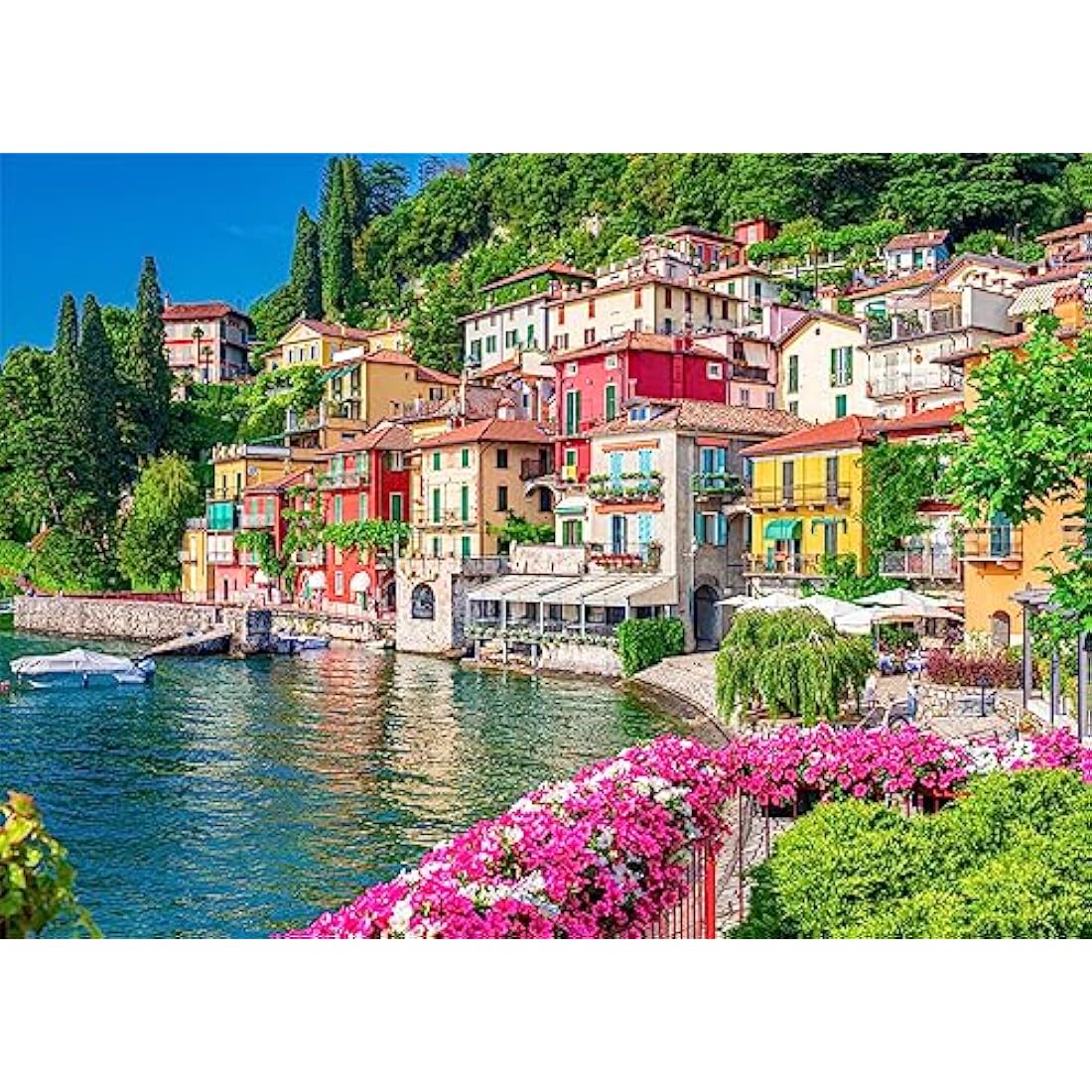 Jolof Store Lake Como Varenna Village 500 Piece Jigsaw Puzzle for Adults