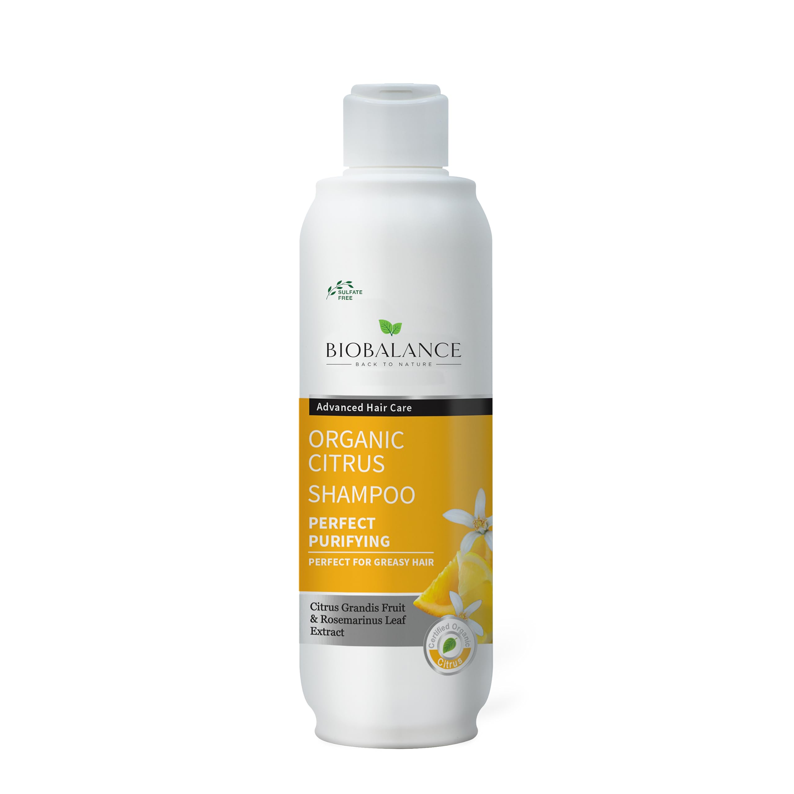BioBalance Organic Citrus Shampoo – Sulphate-Free Oil Control 330ml