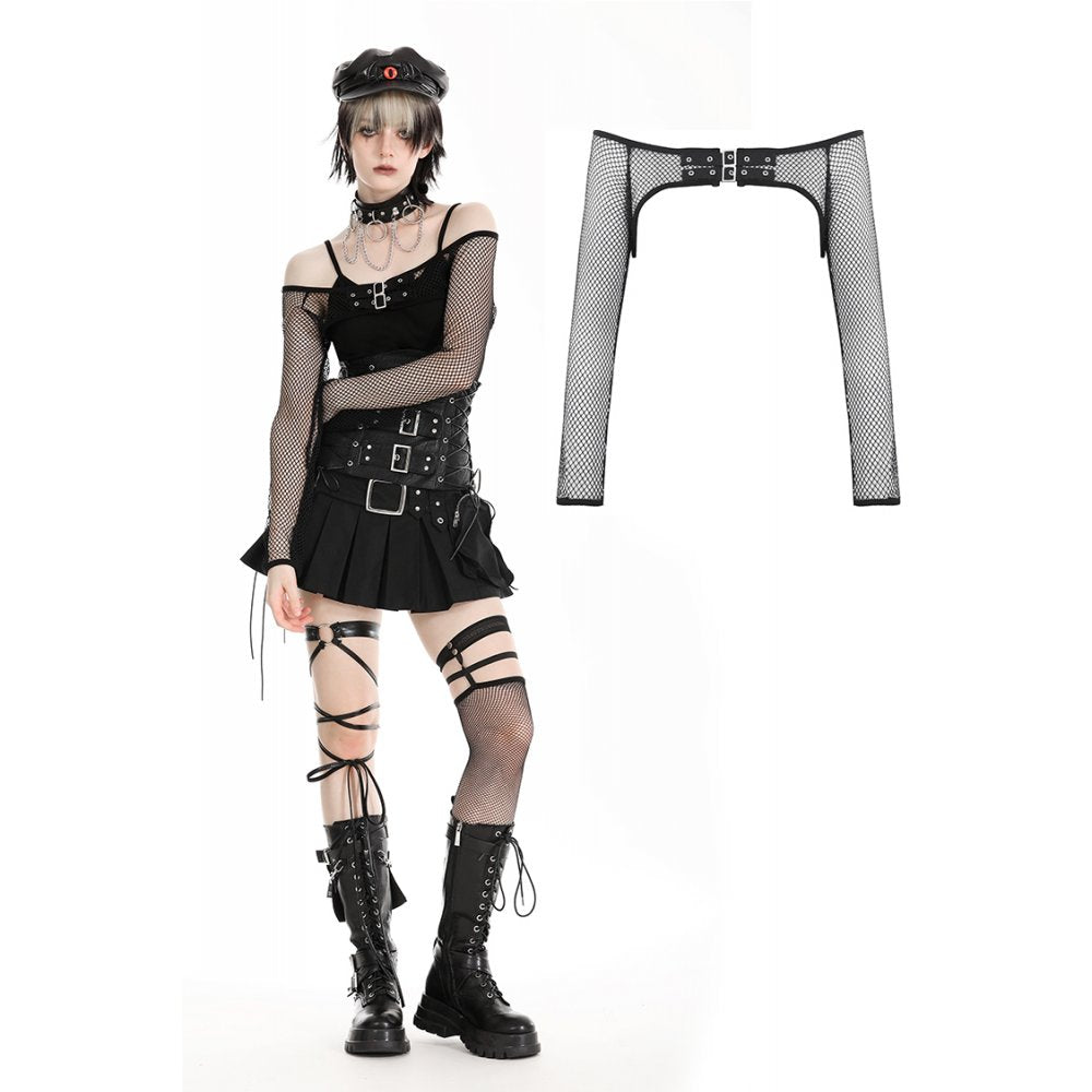 Dark in Love Oriana Fishnet Sleeves – Off-the-Shoulder Gothic Accessory