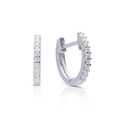 Diamonfire Pave Set Hoop Earrings by Gecko Jewellery – Silver Finish