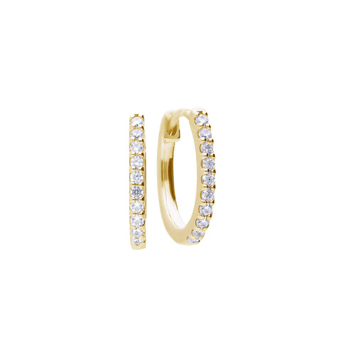 Gecko Jewellery Sterling Silver Zirconia Hoop Earrings | 0.30ct