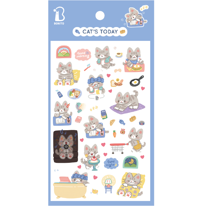 Bonito Cat Stickers by LuLuFun Studio – Cute Decorative Planner Decals